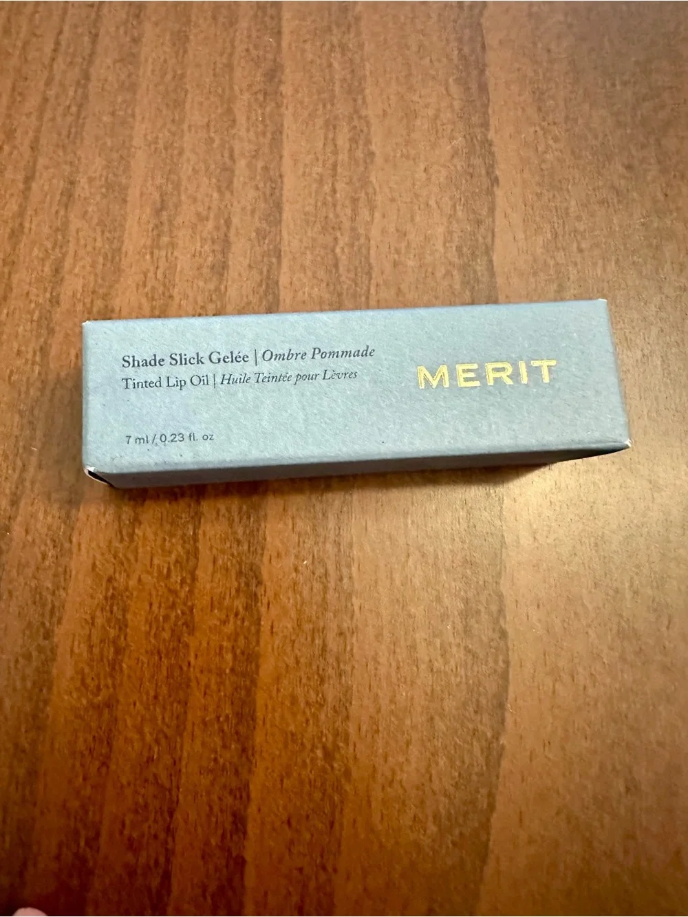 MERIT Shade Slick Gelée Tinted Lip Oil in Jeté (sheer natural)